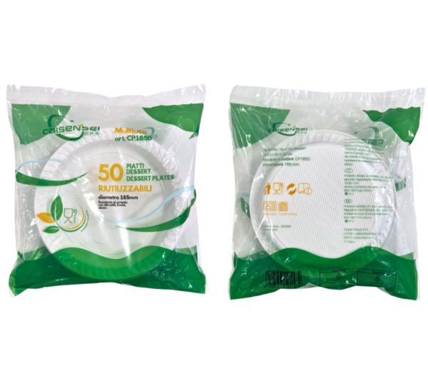 50pz Piatti plastica rigida da dessert  - CP165D - immagine 6